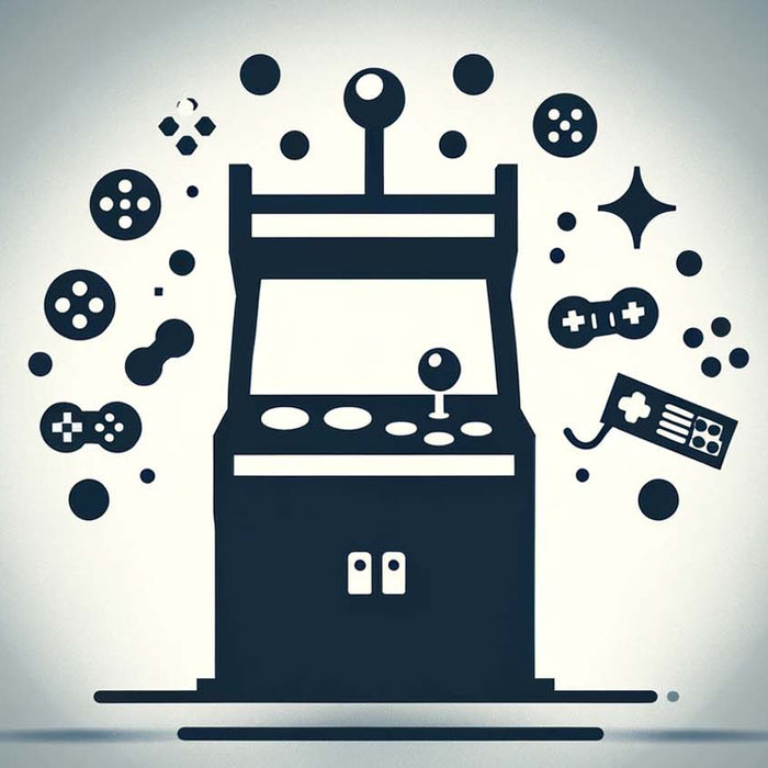 Minimalistic Video Game Cabinet Customization Background