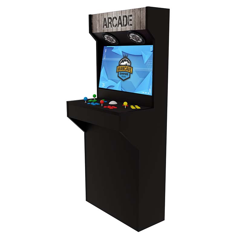 Image Quality Arcades Retro Slim Arcade Cabinet Gray Wood