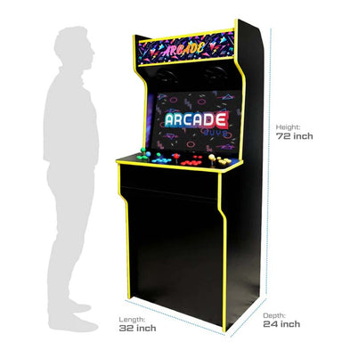 The Arcade Guys 32 inch Cabinet Dimensions ( Orange Red Yellow Green Blue Gray Black White Purple )