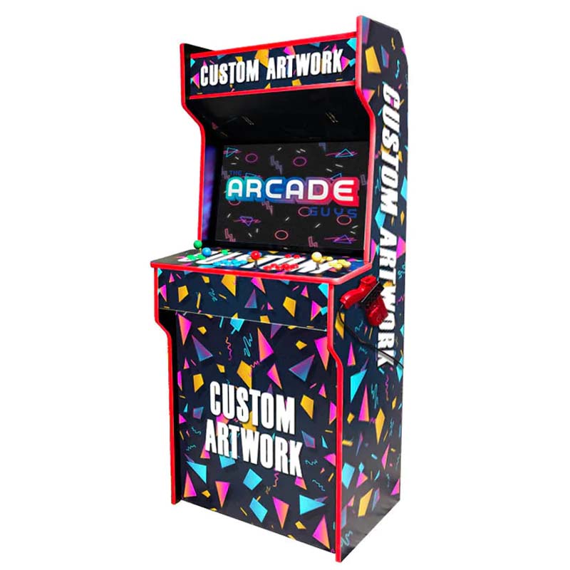 The Arcade Guys Custom Artwork Cabinet 32 inch Orange Red Yellow Green Blue Gray Black White Purple