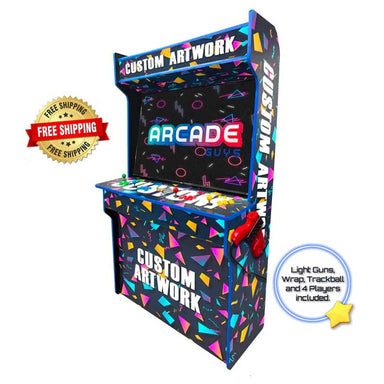 TAG Ultimate Retro Arcade 55 inch TV Free Shipping Orange Red Yellow Green Blue Black White Gray Purple