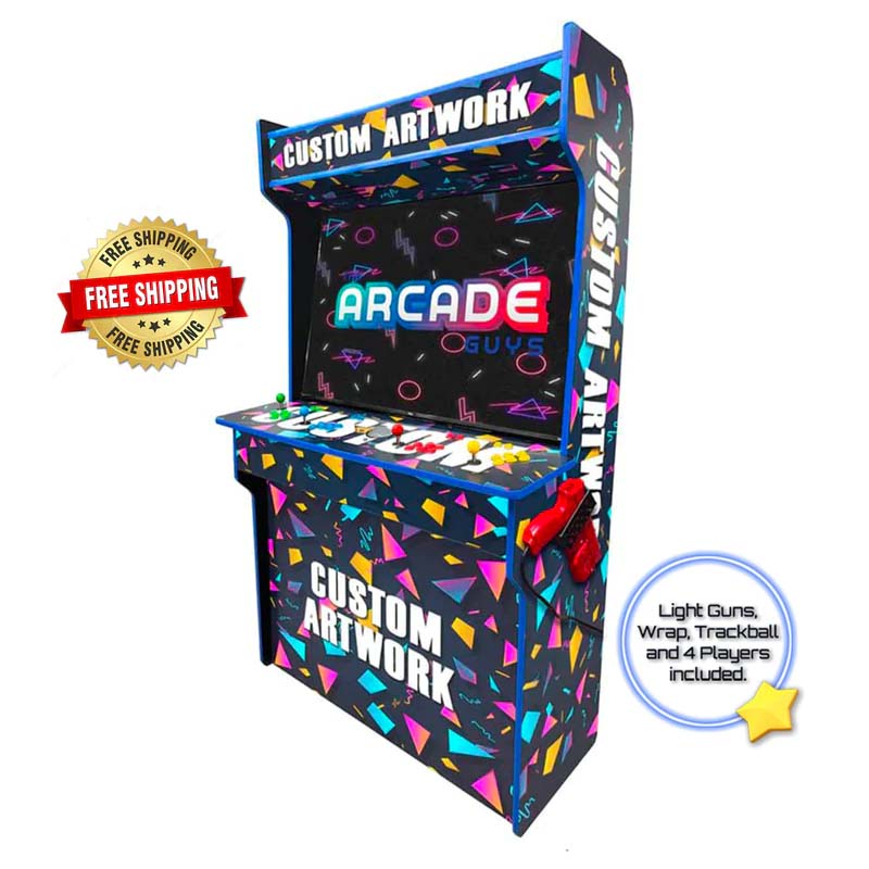 TAG Ultimate Retro Arcade 55 inch TV Free Shipping Orange Red Yellow Green Blue Black White Gray Purple