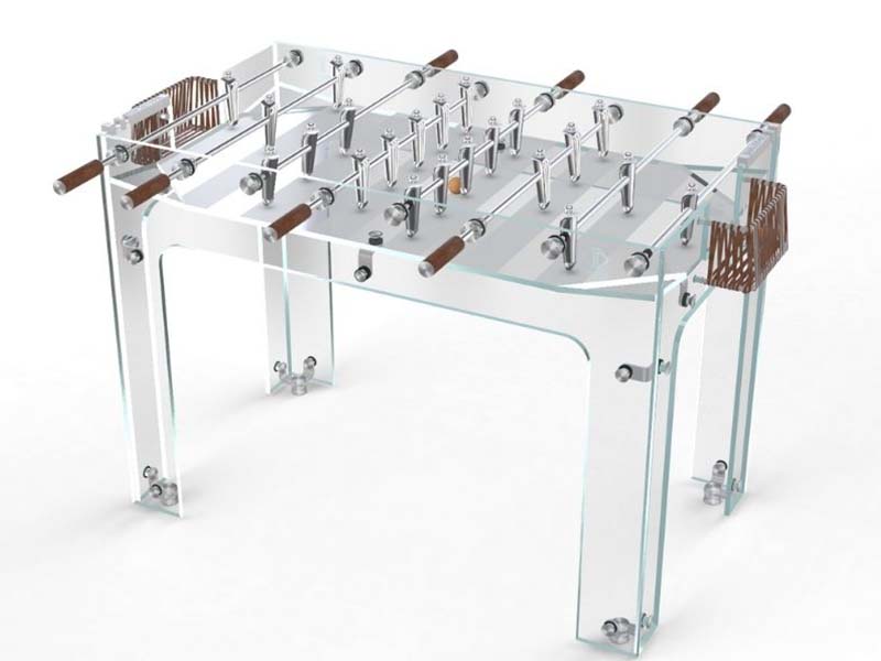 Babyfoot by Toulet Carat Foosball Table Silver Brown Finish