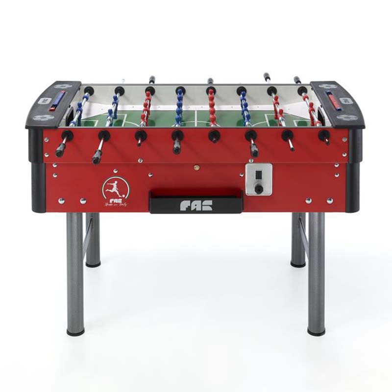 FAS Pendezza Mundial Red Foosball Table Side View Image