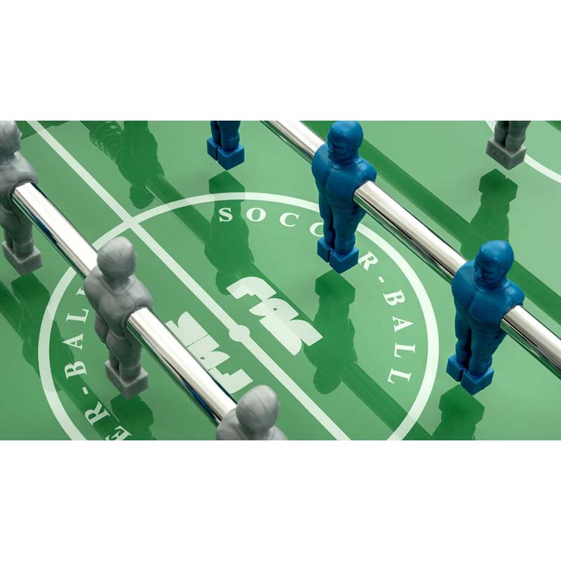 FAS Pendezza Rainbow Turquoise-Grey Foosball Table Playfield Image