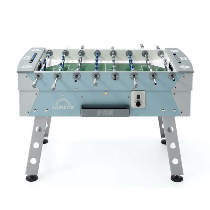 FAS Pendezza Rainbow Turquoise-Grey Foosball Table Side View Image