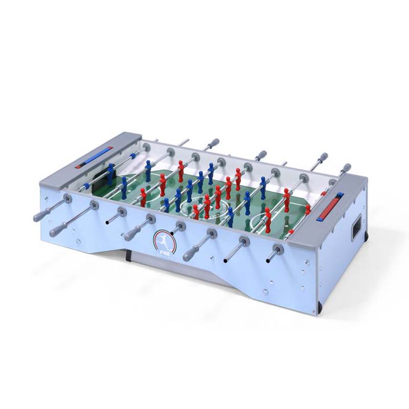 FAS Pendezza Smart Light Foosball Table Red Light Blue Top View Image
