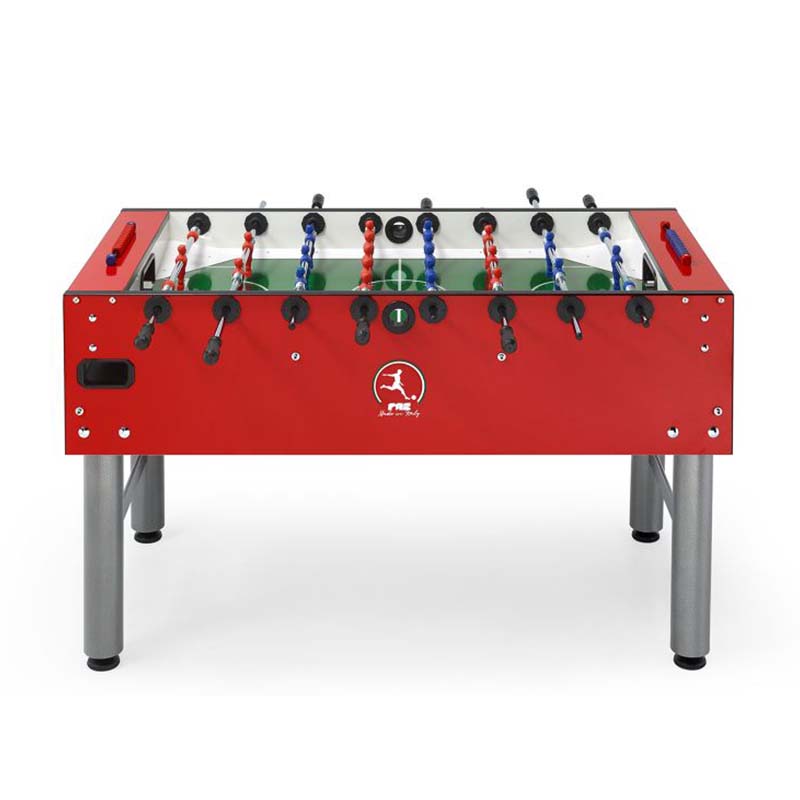 FAS Pendezza Tournament Red Foosball Table Side View Image