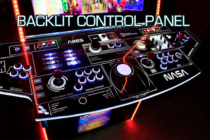 Paradox Arcades Backlit Plexiglass Control Pannel