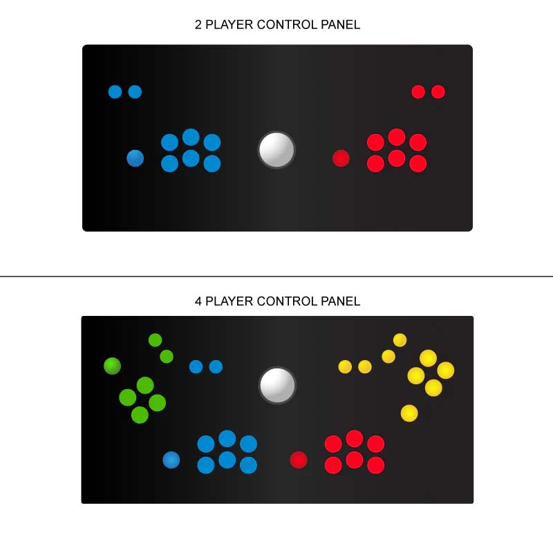 2 vs 4 Player Control Panels