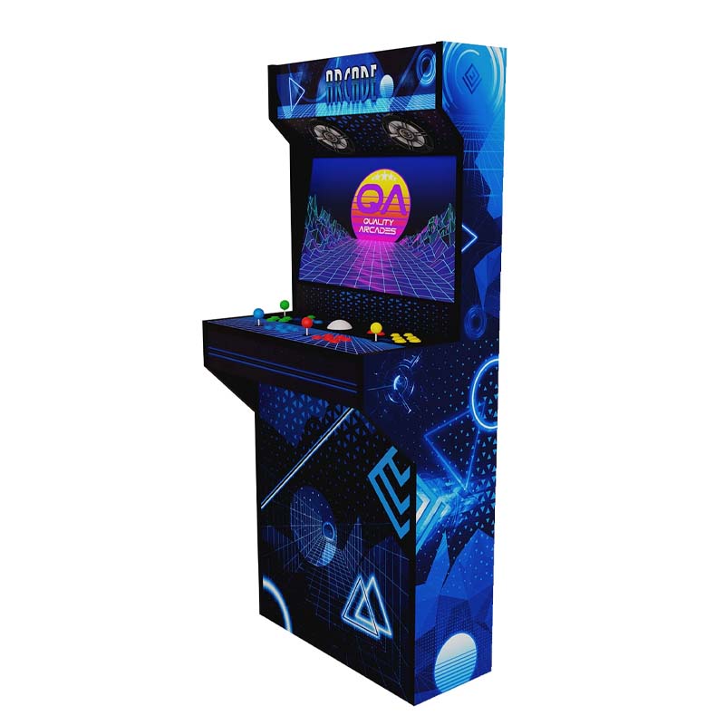 Quality Arcades Blue Prism Full Wrap Retro Slim Cabinet Image