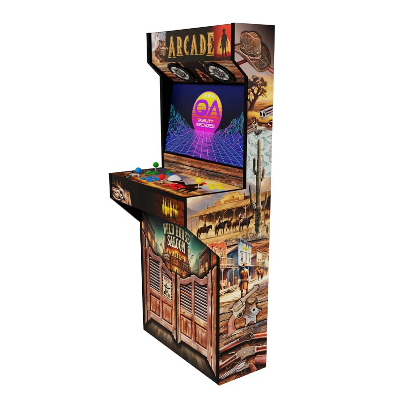 Quality Arcades Wild West Full Wrap Retro Slim Cabinet Image