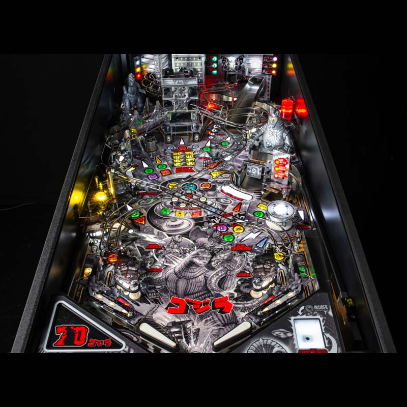 Stern 70th Anniversary Premium Godzilla Pinball Top View