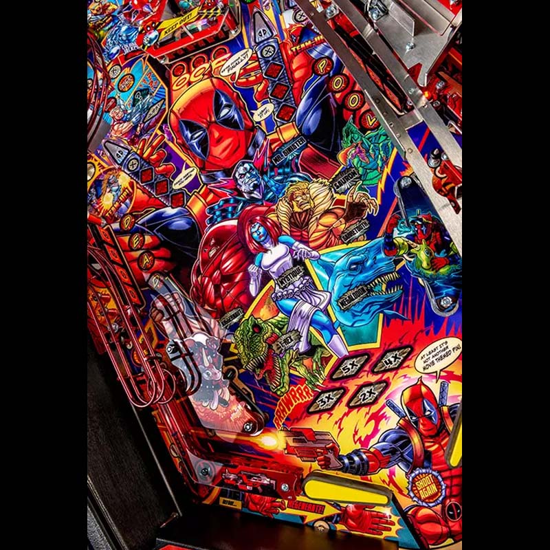 Stern Deadpool Premium Pinball Machine Top Art