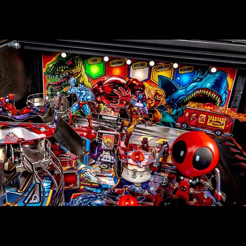 Stern Deadpool Pro Pinball Machine Colorful View