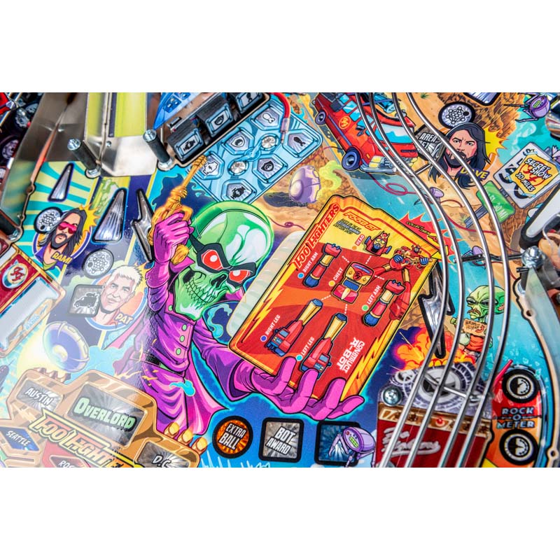 Stern Foo Fighters Pro Pinball Machine Animated Art