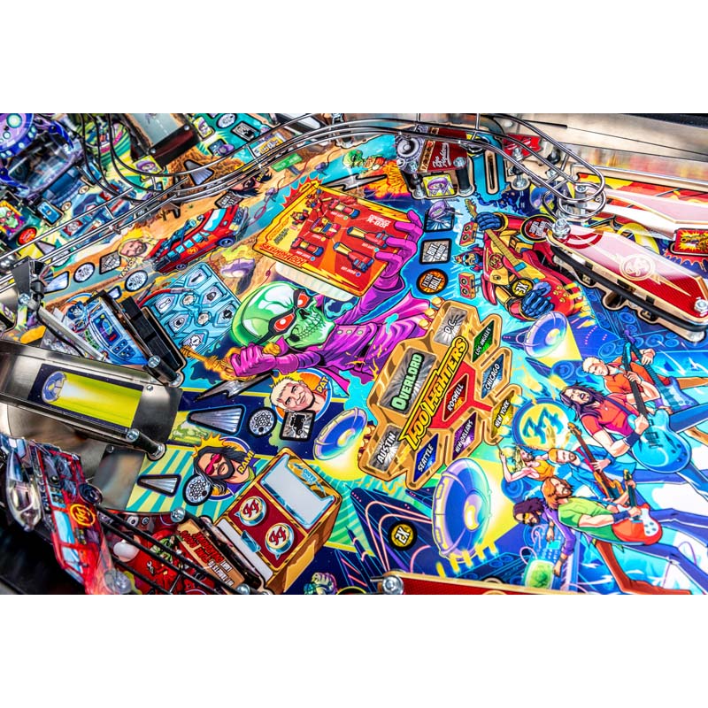 Stern Foo Fighters Pro Pinball Machine Top Animated Art