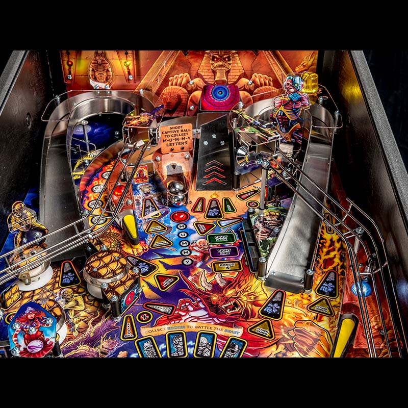 Stern Iron Maiden Pro Pinball Machine Top Angled