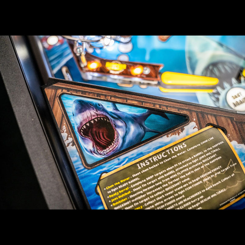 Stern JAWS Premium Pinball Machine Left Corner Instructions