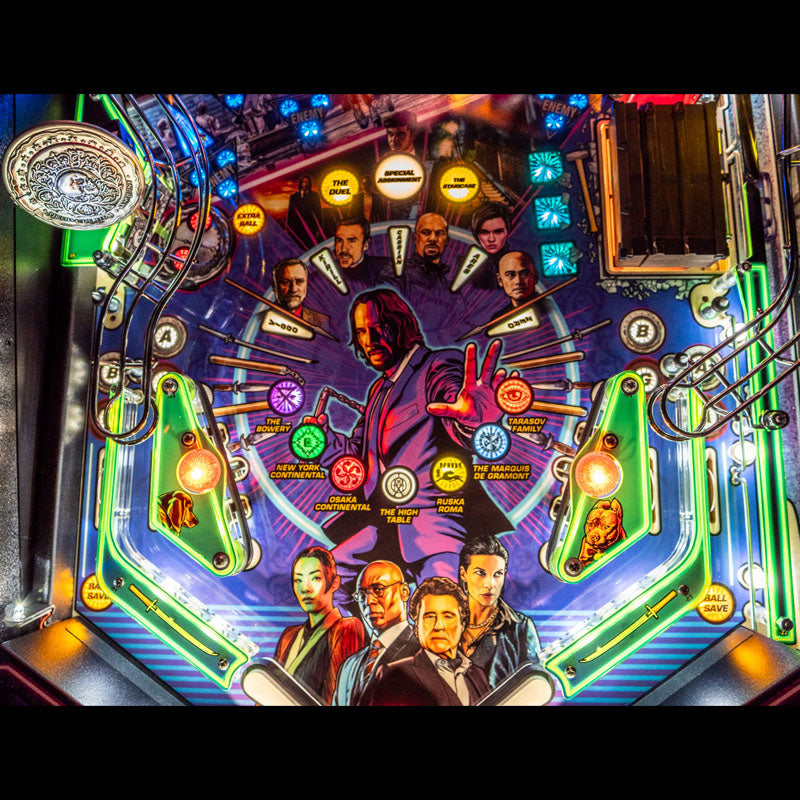 Stern John Wick Premium Pinball Machine Playfield Art