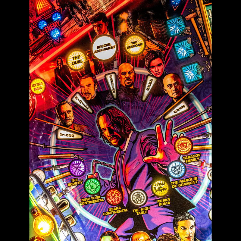 Stern John Wick Pro Pinball Machine Playfield Art