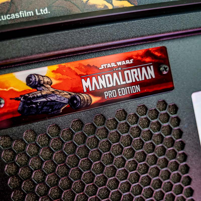 Stern The Mandalorian Pro Pinball Machine Top Panel Design