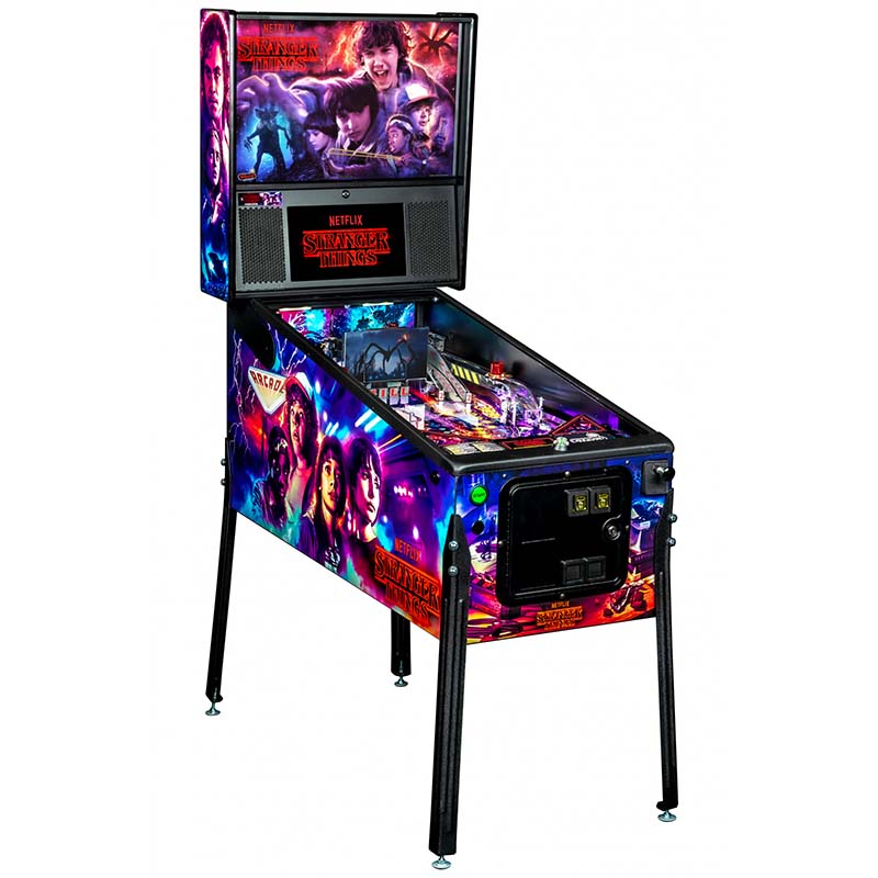 Stern Stranger Things Premium Pinball Machine Left Side View