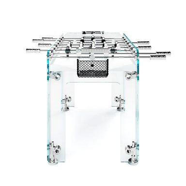 Teckell Cristallino White Outdoor Foosball Table Front View