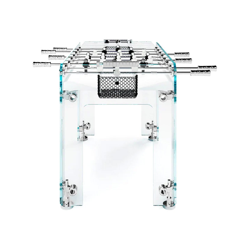 Teckell Cristallino White Outdoor Foosball Table Front View